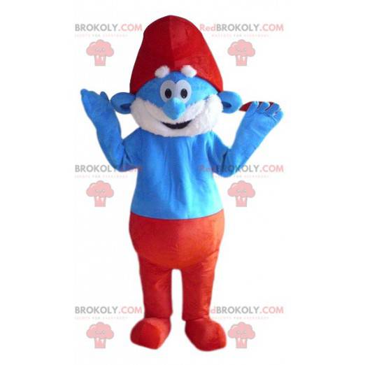 Mascote do Papa Smurf. Fantasia de papai smurf - Redbrokoly.com