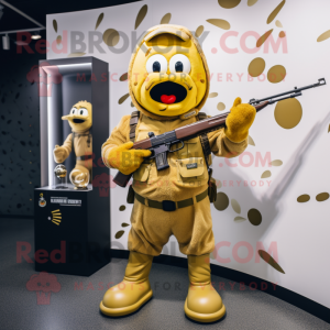 Gold Sniper maskot drakt...