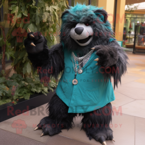 Teal Sloth Bear mascotte...