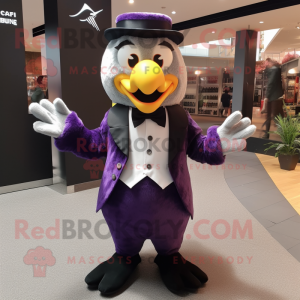 Purple Eagle maskot kostym...