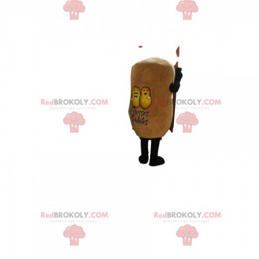 Mascotte della patata gialla. Costume da patata gialla -
