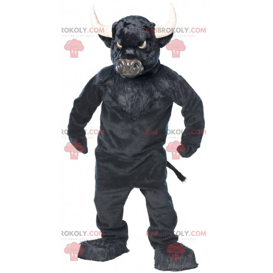 Meget imponerende sort tyr buffalo maskot - Redbrokoly.com