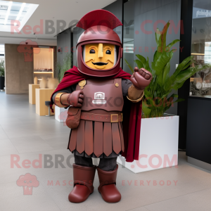 Maroon Roman Soldier maskot...