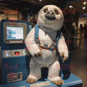 White Giant Sloth mascotte...