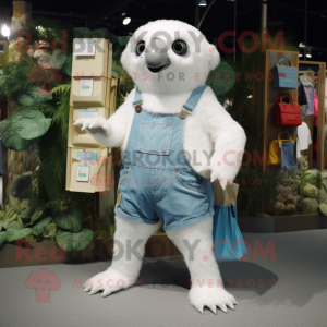 White Giant Sloth mascotte...