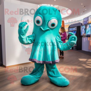 Teal Octopus mascotte...