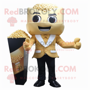Guld Pop Corn maskot kostym...