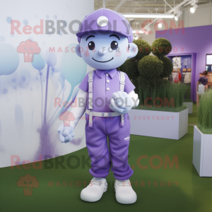 Lavendel golfboll maskot...