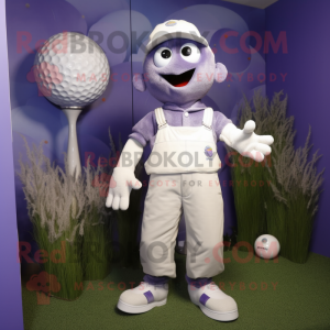 Lavendel golfbold maskot...