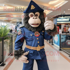 Navy bavian maskot drakt...