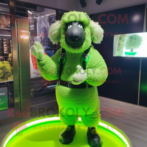 Lime Green Suffolk Sheep...