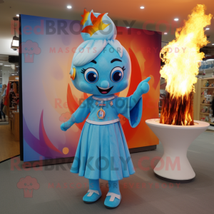 Sky Blue Fire Eater maskot...