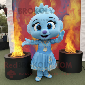 Sky Blue Fire Eater maskot...