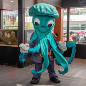 Teal Octopus mascotte...