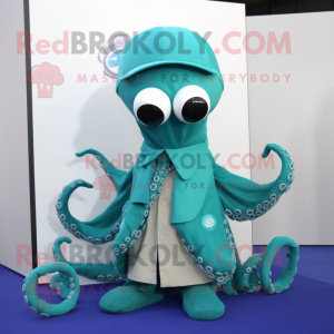 Teal Octopus mascotte...
