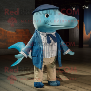 Rust Blue Whale maskot...