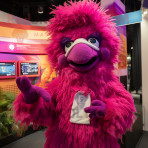 Magenta Emu mascotte...