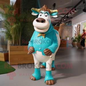 Turquoise Hereford Cow...
