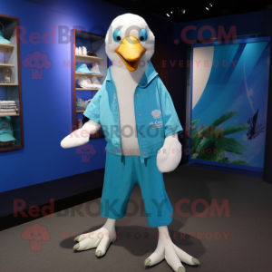 Cyan-Albatros Maskottchen...