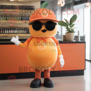 Peach Squash maskot kostym...