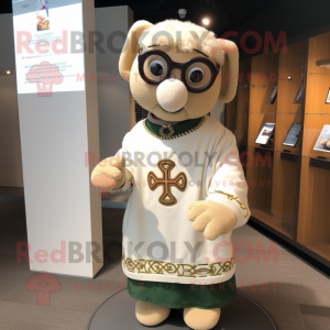 Beige Celtic Cross maskot...