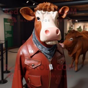 Red Hereford Cow maskot...