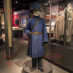 nan Civil War Soldier mascot costume character dressed with a Wrap Skirt and Caps