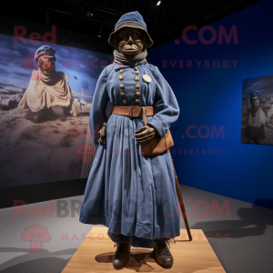 nan Civil War Soldier mascot costume character dressed with a Wrap Skirt and Caps