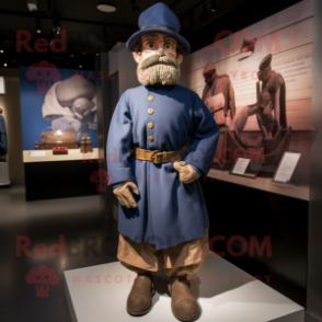 nan Civil War Soldier mascot costume character dressed with a Wrap Skirt and Caps