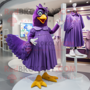 Purple Hens maskot drakt...