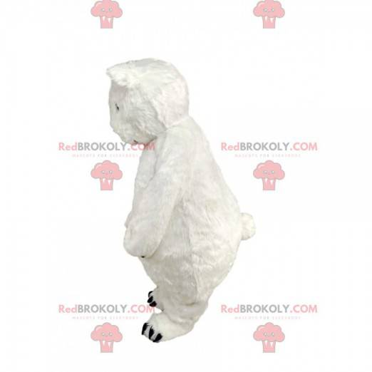 Mascotte d'ours blanc tout mignon. Costume d'ours blanc -