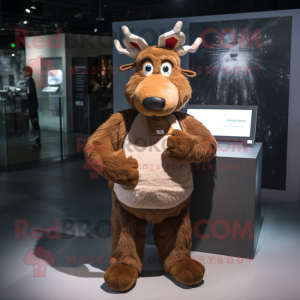 Brown Reindeer mascotte...