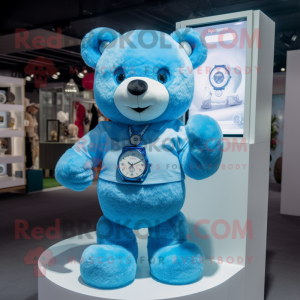 Blue Teddy Bear mascotte...