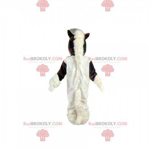 Brown and white horse mascot. Horse costume - Redbrokoly.com