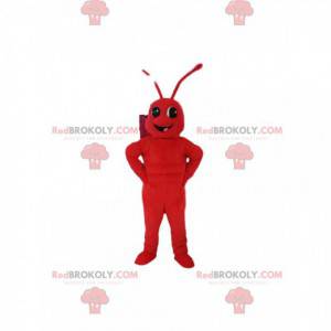 Rød maur maskot. Myredrakt - Redbrokoly.com