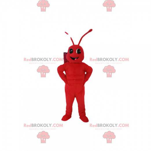 Rød maur maskot. Myredrakt - Redbrokoly.com