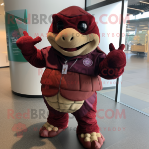 Maroon Turtle mascotte...