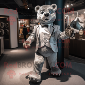 Silver Teddy Bear mascotte...