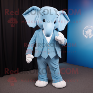 Sky Blue Elephant mascotte...