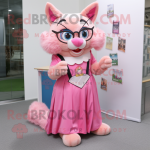 Pink Cat mascotte kostuum...