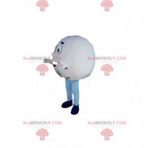 Very cheerful golf ball mascot. Golf ball costume -