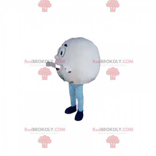 Very cheerful golf ball mascot. Golf ball costume -