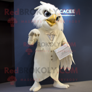 Cream Harpy maskot kostume...