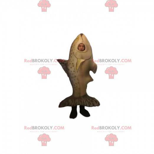 Mascot beige trout. Trout costume - Redbrokoly.com