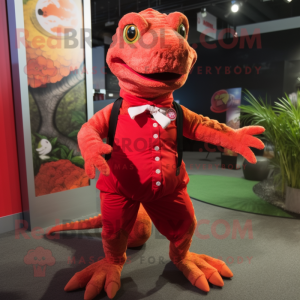 Red Lizard mascotte kostuum...