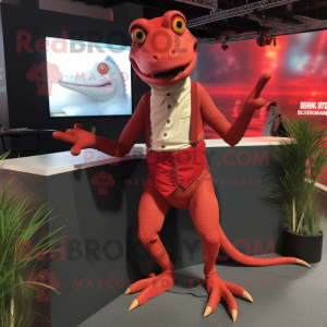 Red Lizard maskot drakt...