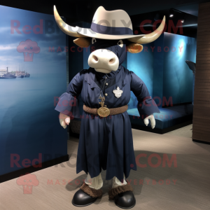 Navy Bull maskot kostume...