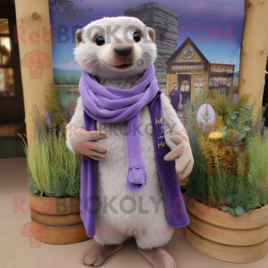 Lavendel Otter maskot...