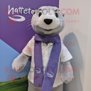 Lavendel Otter maskot...