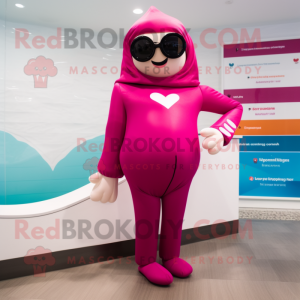 Magentafarbener Maskottchen...